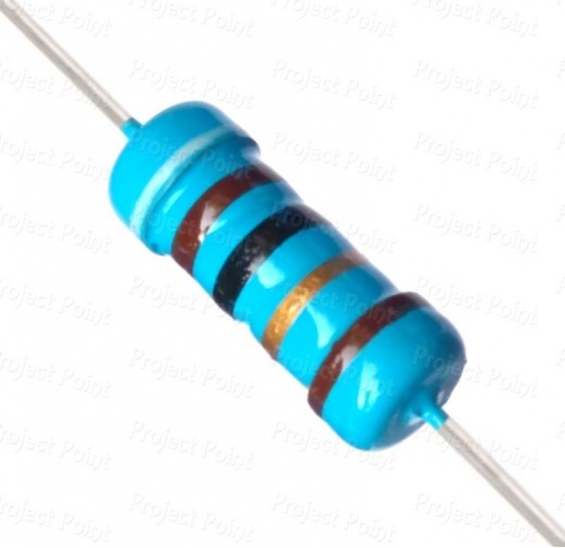 91 Ohm 1W Metal Film Resistor 1% - Medium Quality (Min Order Quantity 1pc for this Product)