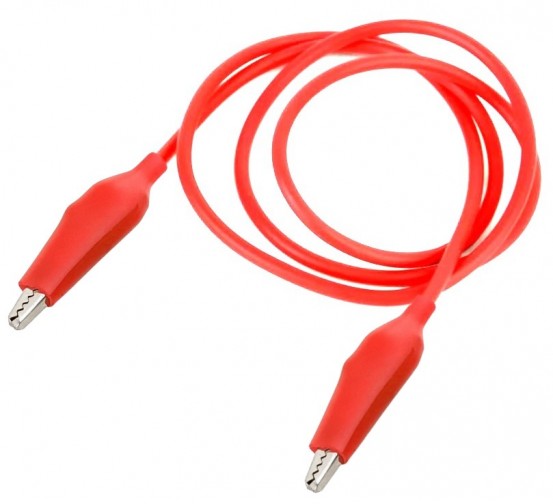 Alligator to Alligator (Crocodile) Jumper Cable - 10A 30cm Red (Min Order Quantity 1pc for this Product)