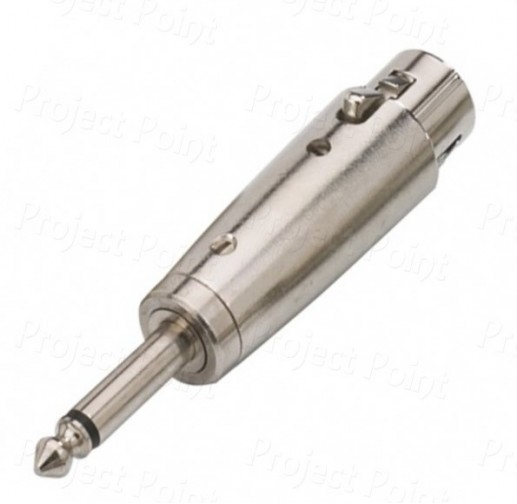 3-Pin XLR Female to 6.35mm Mono Plug Adapter - Medium Quality (Min Order Quantity 1pc for this Product)