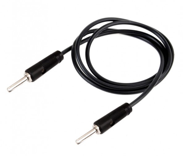 4mm Banana Plug to Banana Plug Cable - 10A 500cm Black (Min Order Quantity 1pc for this Product)