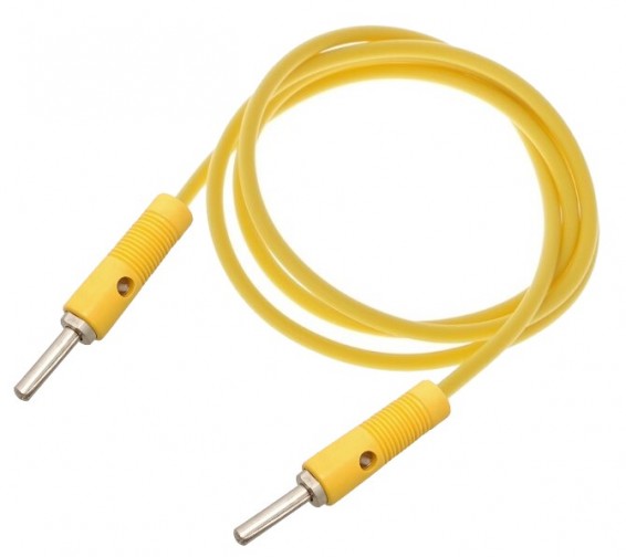 4mm Banana Plug to Banana Plug Cable - 10A 500cm Yellow (Min Order Quantity 1pc for this Product)