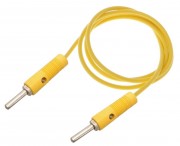 4mm Banana Plug to Banana Plug Cable - 6A 35cm Yellow