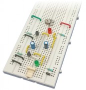 Transistors LED Flasher On Breadboard - 2 LEDs
