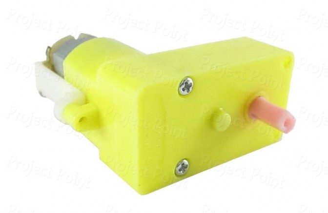 DC Plastic Gear Motor, Side Shaft 100 RPM (Min Order Quantity 1pc for this Product)