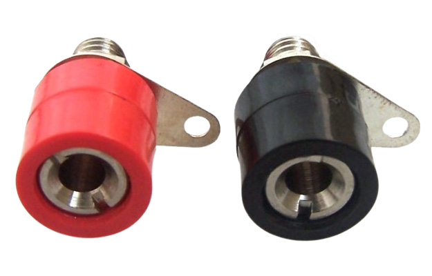 4mm Banana Socket High Quality - Red Black Pair (Min Order Quantity 1pair for this Product)
