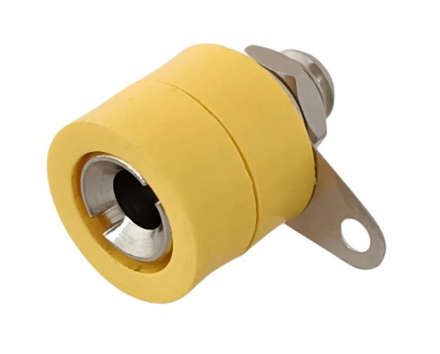 4mm Banana Socket High Quality - Yellow (Min Order Quantity 1pc for this Product)