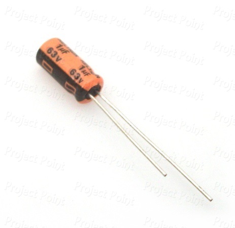 1uF 63V Electrolytic Capacitor - Keltron (Min Order Quantity 1pc for this Product)