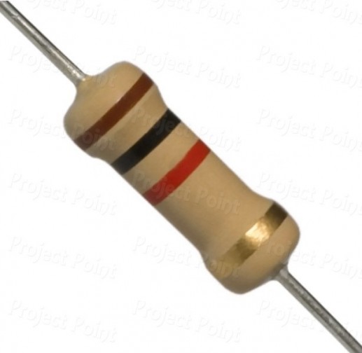 1K Ohm 2W Carbon Film Resistor 5% - High Quality (Min Order Quantity 1pc for this Product)