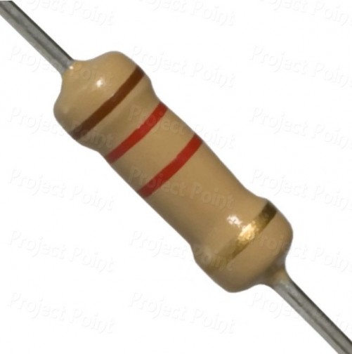 1.2K Ohm 1W Carbon Film Resistor 5% - High Quality (Min Order Quantity 1pc for this Product)