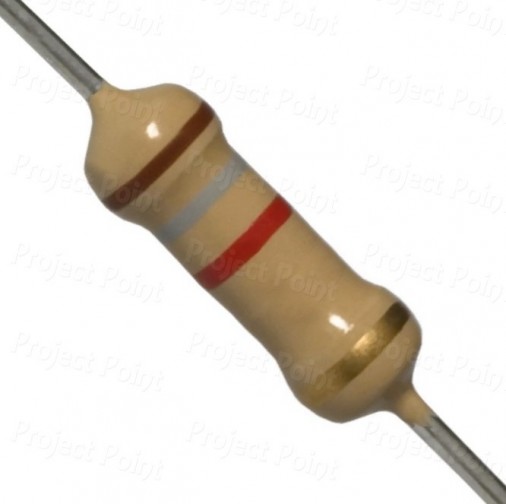 1.8K Ohm 1W Carbon Film Resistor 5% - High Quality (Min Order Quantity 1pc for this Product)