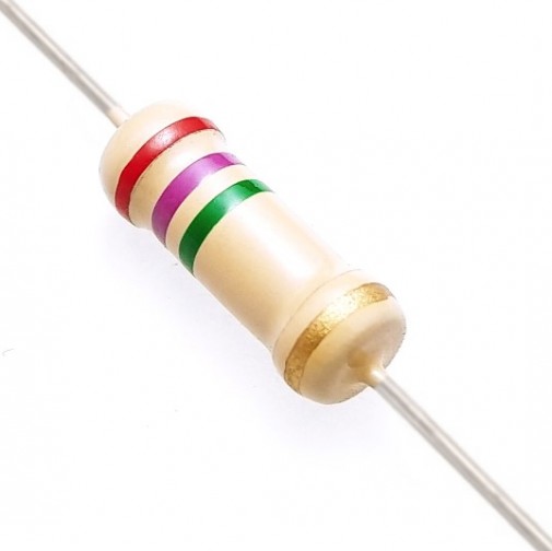 2.7M Ohm 1W Carbon Film Resistor 5% - High Quality (Min Order Quantity 1pc for this Product)