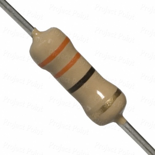 33 Ohm 1W Carbon Film Resistor 5% - High Quality (Min Order Quantity 1pc for this Product)