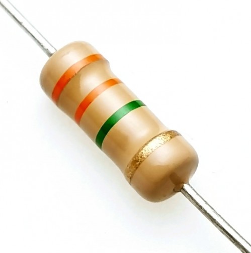 3.3M Ohm 1W Carbon Film Resistor 5% - High Quality (Min Order Quantity 1pc for this Product)