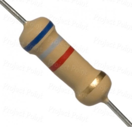 6.8K Ohm 1W Carbon Film Resistor 5% - High Quality (Min Order Quantity 1pc for this Product)