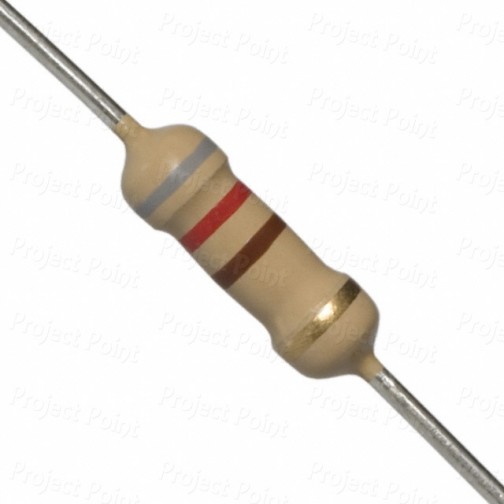 820 Ohm 1W Carbon Film Resistor 5% - High Quality (Min Order Quantity 1pc for this Product)