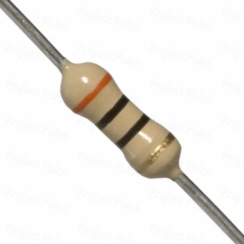 30 Ohm 0.25W Carbon Film Resistor 5% - High Quality (Min Order Quantity 1pc for this Product)