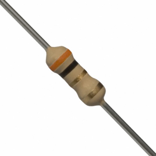 3.3 Ohm 0.25W Carbon Film Resistor 5% - High Quality (Min Order Quantity 1pc for this Product)