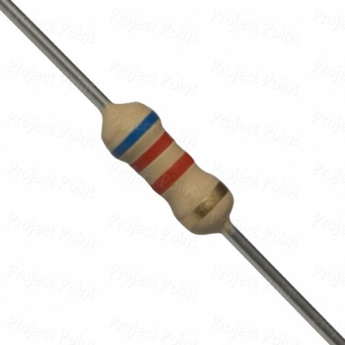 6.2K Ohm 0.25W Carbon Film Resistor 5% - High Quality (Min Order Quantity 1pc for this Product)