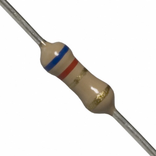 6.2 Ohm 0.25W Carbon Film Resistor 5% - Philips-Vishay (Min Order Quantity 1pc for this Product)