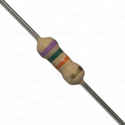 75K Ohm 0.25W Carbon Film Resistor 5% - High Quality (Min Order Quantity 1pc for this Product)