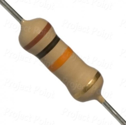 10K Ohm 1W Carbon Film Resistor 5% - High Quality (Min Order Quantity 1pc for this Product)