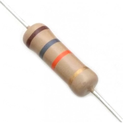 18K Ohm 2W Carbon Film Resistor 5%, 2W 18K CFR 2 Watts Fixed Resistor ...