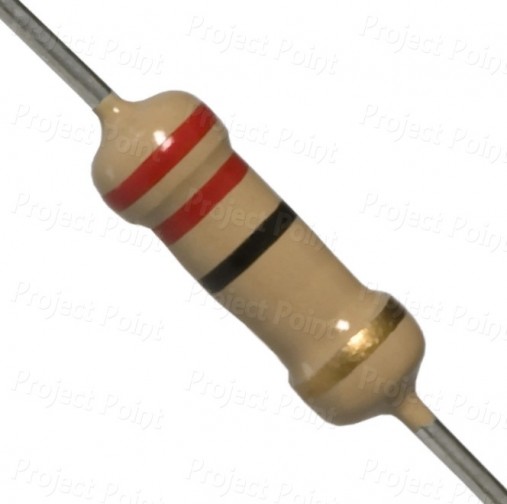 22 Ohm 2W Carbon Film Resistor 5% - High Quality (Min Order Quantity 1pc for this Product)
