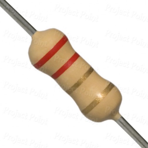 2.2 Ohm 2W Carbon Film Resistor 5% - High Quality (Min Order Quantity 1pc for this Product)