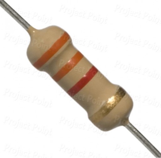 3.3K Ohm 2W Carbon Film Resistor 5% - High Quality (Min Order Quantity 1pc for this Product)