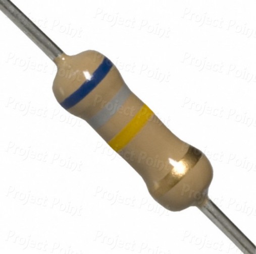 680K Ohm 1W Carbon Film Resistor 5% - High Quality (Min Order Quantity 1pc for this Product)