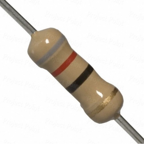 82 Ohm 2W Carbon Film Resistor 5% - High Quality (Min Order Quantity 1pc for this Product)