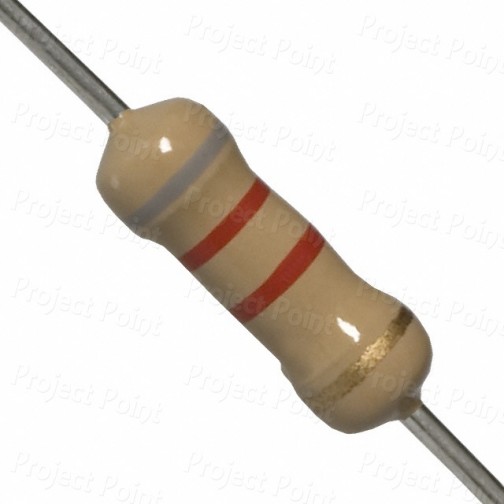 8.2K Ohm 2W Carbon Film Resistor 5% - High Quality (Min Order Quantity 1pc for this Product)