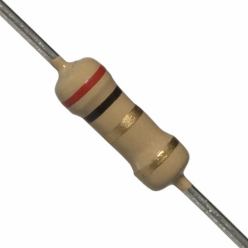 2 Ohm 0.5W Carbon Film Resistor 5% - Medium Quality (Min Order Quantity 1pc for this Product)