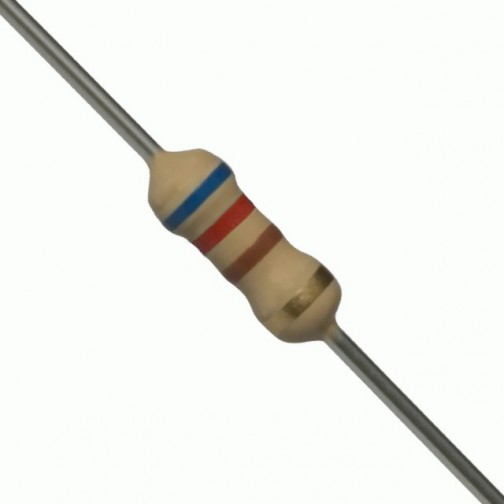 620 Ohm 0.25W Carbon Film Resistor 5% - Philips-Vishay (Min Order Quantity 1pc for this Product)