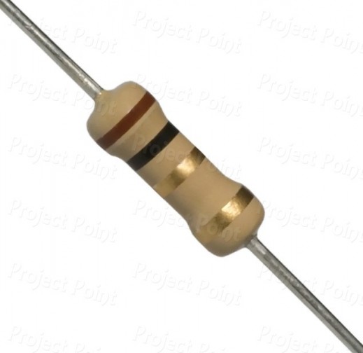 1 Ohm 0.5W Carbon Film Resistor 5% - High Quality (Min Order Quantity 1pc for this Product)
