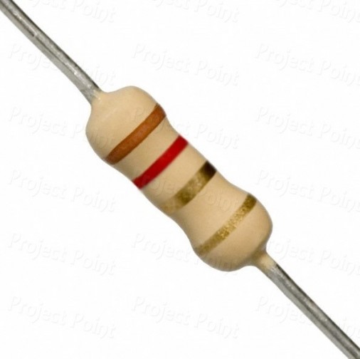 1.2 Ohm 0.5W Carbon Film Resistor 5% - Medium Quality (Min Order Quantity 1pc for this Product)