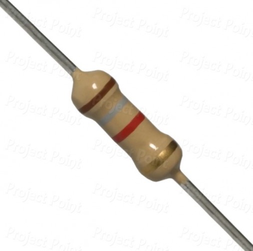 1.8K Ohm 0.5W Carbon Film Resistor 5% - High Quality (Min Order Quantity 1pc for this Product)