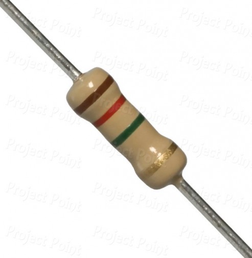 1.2M Ohm 1W Carbon Film Resistor 5% - High Quality (Min Order Quantity 1pc for this Product)
