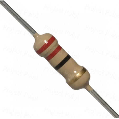 22 Ohm 0.5W Carbon Film Resistor, 22E 22R CFR 0.5W 22Ohm 22 Ohm 0.5 Watt