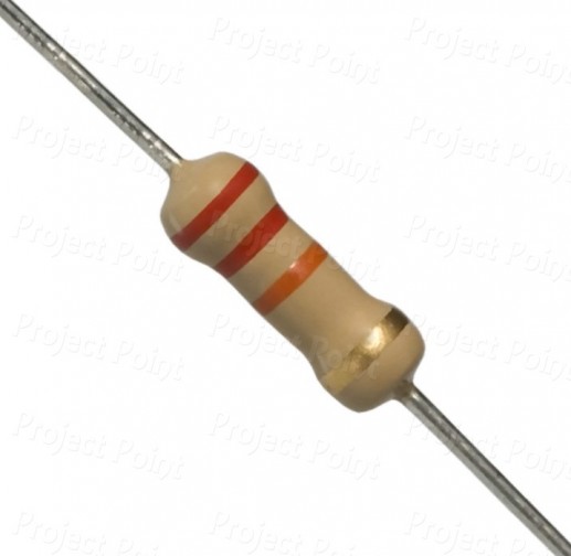 22K Ohm 0.5W Carbon Film Resistor 5% - High Quality (Min Order Quantity 1pc for this Product)