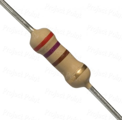 270 Ohm 0.5W Carbon Film Resistor 5% - Medium Quality (Min Order Quantity 1pc for this Product)