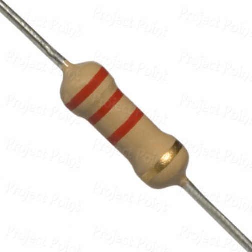 2.2K Ohm 0.5W Carbon Film Resistor 5% - High Quality (Min Order Quantity 1pc for this Product)