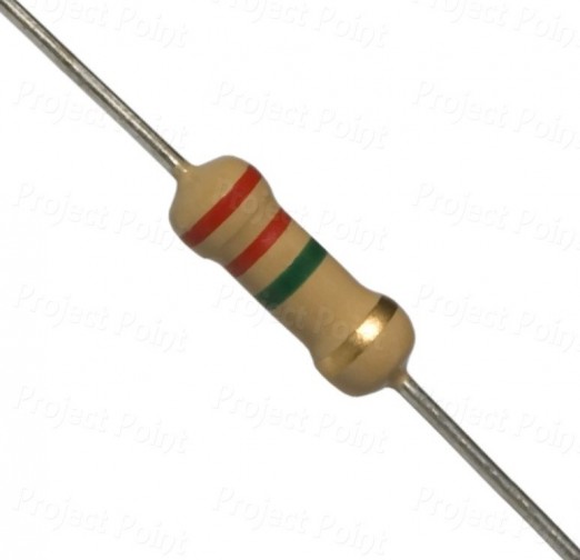 2.2M Ohm 0.5W Carbon Film Resistor 5% - High Quality (Min Order Quantity 1pc for this Product)
