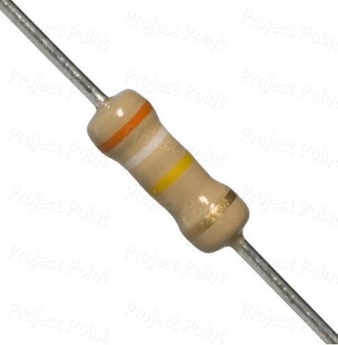 390K Ohm 0.5W Carbon Film Resistor 5% - High Quality (Min Order Quantity 1pc for this Product)