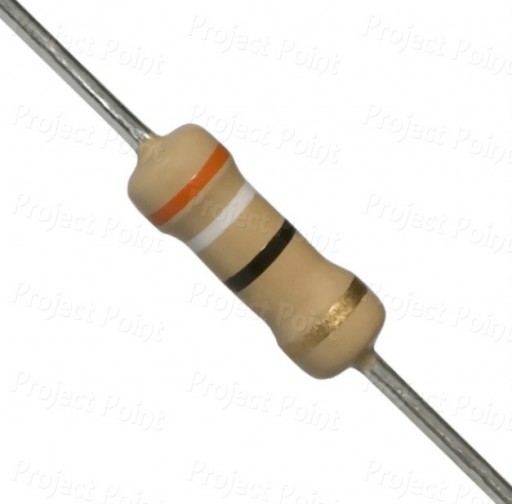 39 Ohm 0.5W Carbon Film Resistor 5% - High Quality (Min Order Quantity 1pc for this Product)