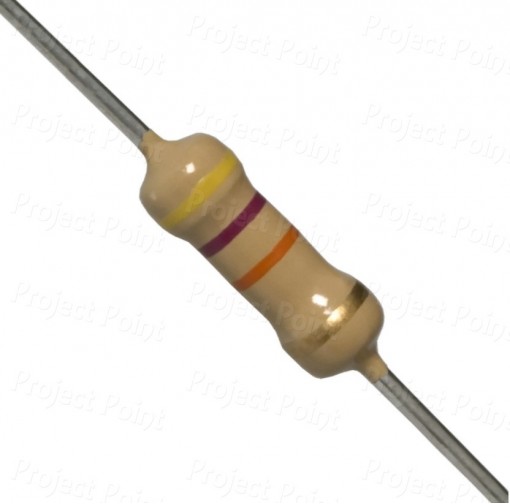 47K Ohm 0.5W Carbon Film Resistor 5% - High Quality (Min Order Quantity 1pc for this Product)