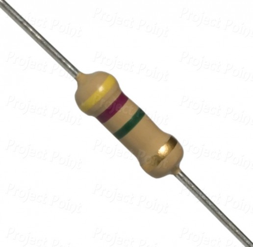 4.7M Ohm 0.5W Carbon Film Resistor 5% - High Quality (Min Order Quantity 1pc for this Product)