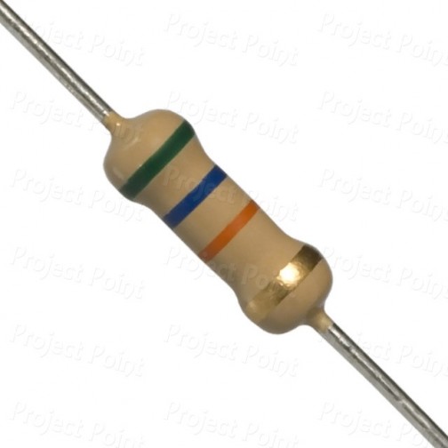 56K Ohm 0.5W Carbon Film Resistor 5% - High Quality (Min Order Quantity 1pc for this Product)