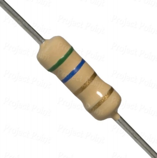 5.6 Ohm 0.5W Carbon Film Resistor 5% - High Quality (Min Order Quantity 1pc for this Product)