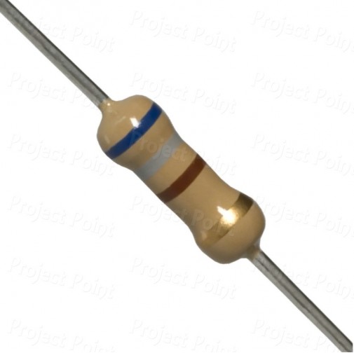 680 Ohm 0.5W Carbon Film Resistor 5% - Medium Quality (Min Order Quantity 1pc for this Product)